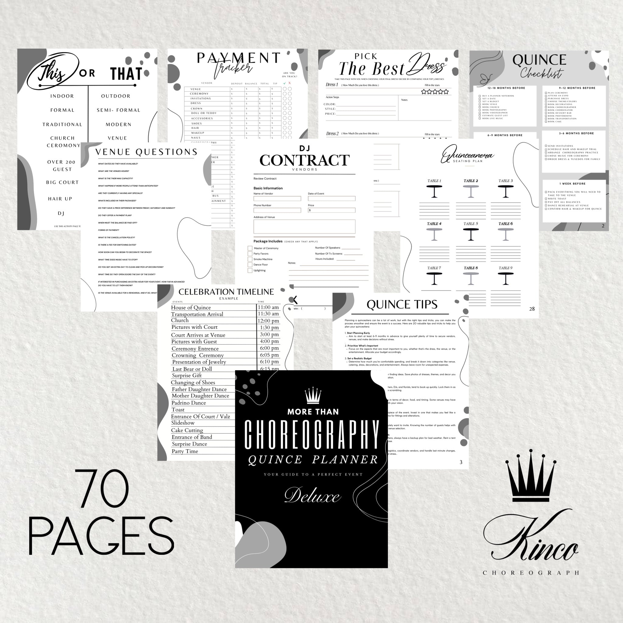 More Than Choreography Quince Planner: YOUR GUIDE TO A PERFECT EVENT